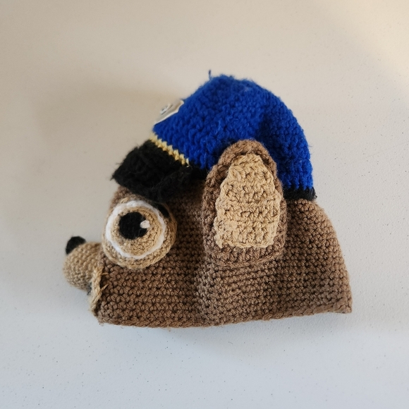 Handmade Paw Patrol Chase Crochet Winter Hat Cap Baby Toddler 12-18 months - Picture 5 of 7